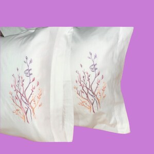Machine embroidered pillowcases discount
