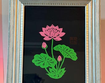 Hand-Cut Paper Lotus Art, Zen Meditation Room Wall Decor, Symbolic Spiritual Gift