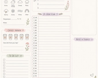 Day Planner and Idea Mapping Worksheet