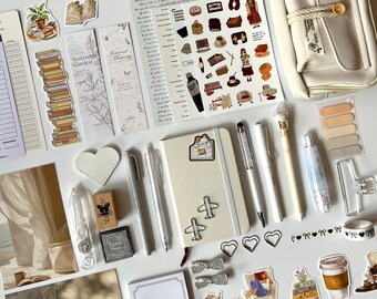 Gezellige briefpapierbundel, dagboekset, sticker- en notitieboekjeset, dagboekbenodigdheden cadeau voor liefhebbers van dagboeken