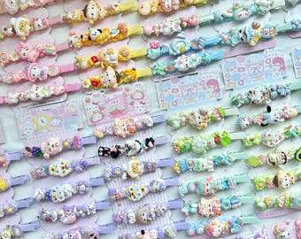 Kawaii Decoden Hair Clips, Resin Barrettes, Handmade Unique Hair Accessories,
