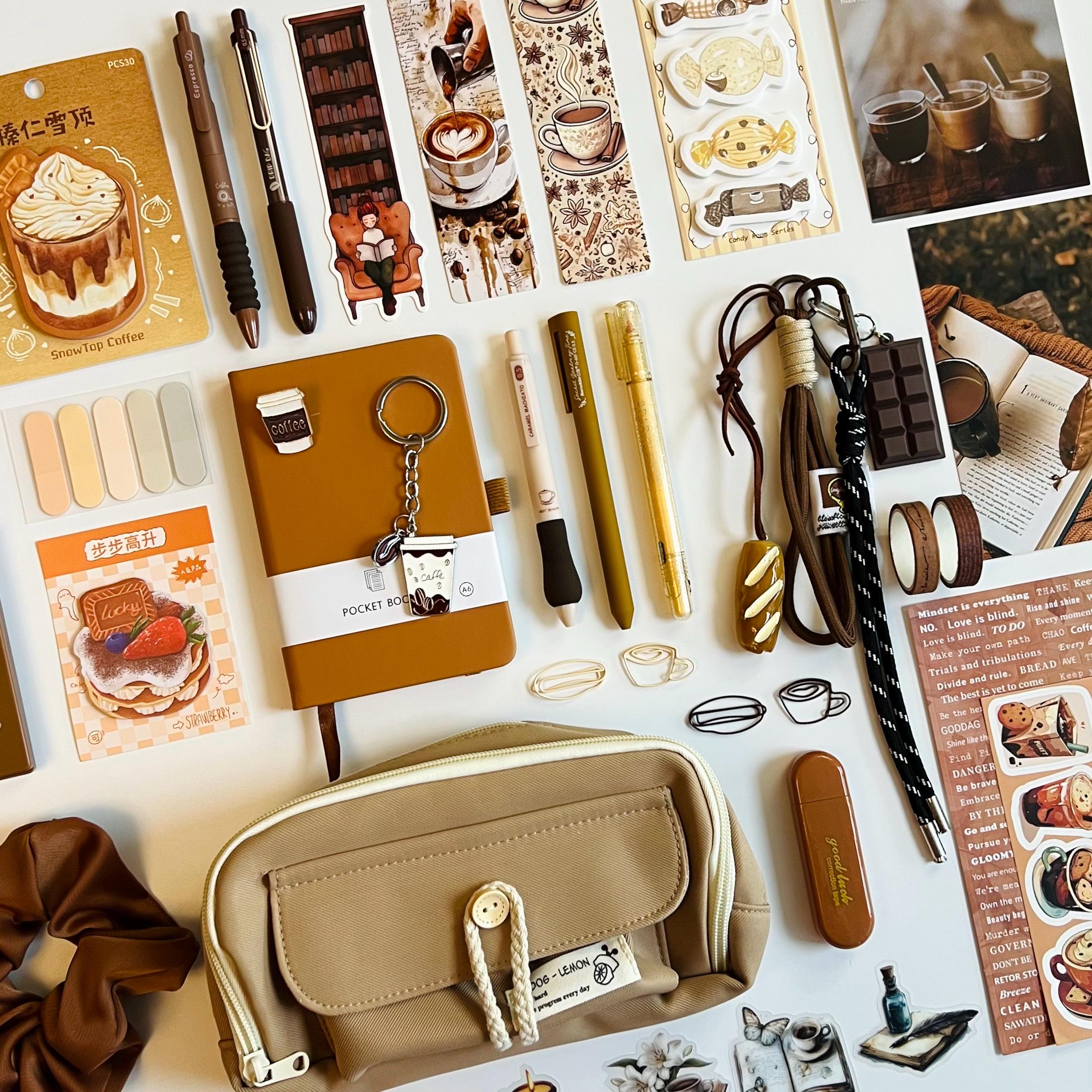 Cozy Coffee Stationery Bundle, Journal Kit, Planner Stickers, Notebook ...