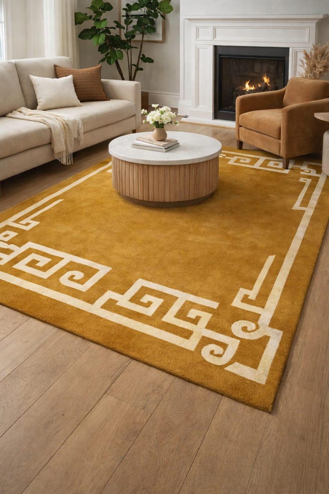Mustard Yellow Area Rug