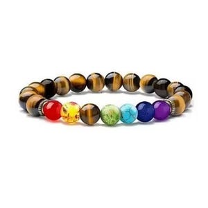 Tiger Chakra & Multi Sevan Chakra Bracelet