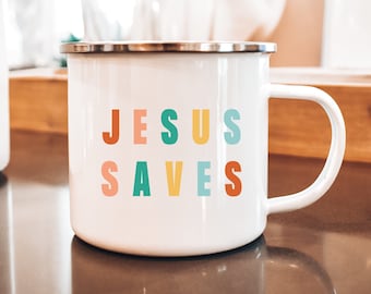 Jesus Saves Coffee Mug, Christian Coffee Mug, Bible Verse Mug, Christian Gift for Women, Jesus Mug, Scripture Mug, Inspirational Mug,