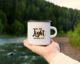 Be the Light Mug, Christian Coffee Mug, Matthew 5:14, Faith Based Coffee Mug, Bible Verse Mug, Scripture Coffee Cup, Christian Gift