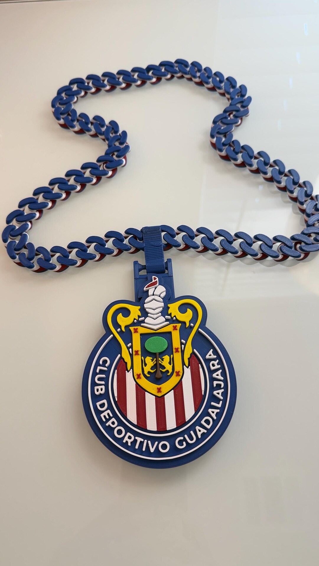 Chivas Fan Chain Necklace | 3D Printed Soccer Team Medallion | Chivas ...