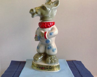 Democratic Donkey Election Party Vintage Old Collectible Jim Beam Decanter
