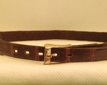 Neiman Marcus Ladies Genuine Alligator Leather Belt SZ 28