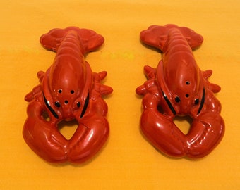 Red Lobster Ceramic Salt And Pepper Shakers Vintage '50s Made In Japan