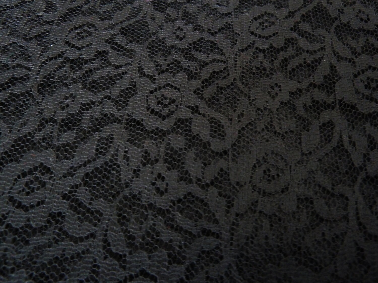 Black Flower Lace Fabric - Etsy
