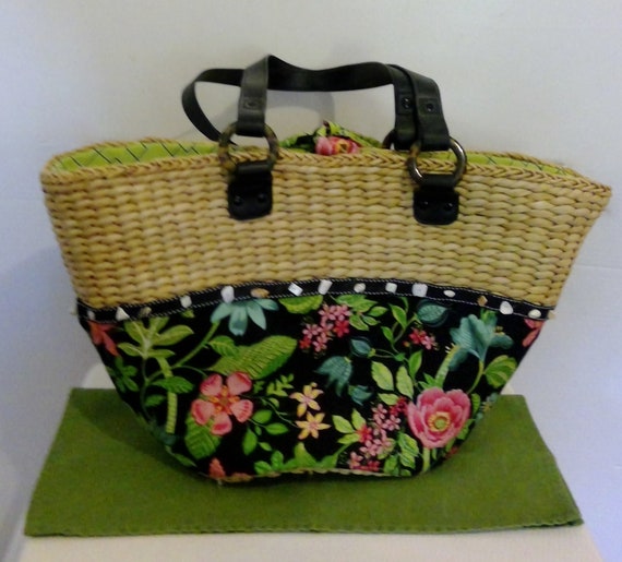 Vera bradley deals straw tote