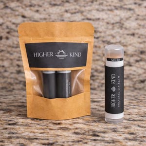 Natural Beeswax Lip Balm: Cinnamon-Infused (1-Pack or 2-Pack) | Higher Kind