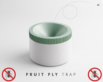 Mini Fruit Fly Trap Jar  | Reusable Countertop Gnat Catcher | Cute Modern Kitchen Bug Trap | Easy Clean