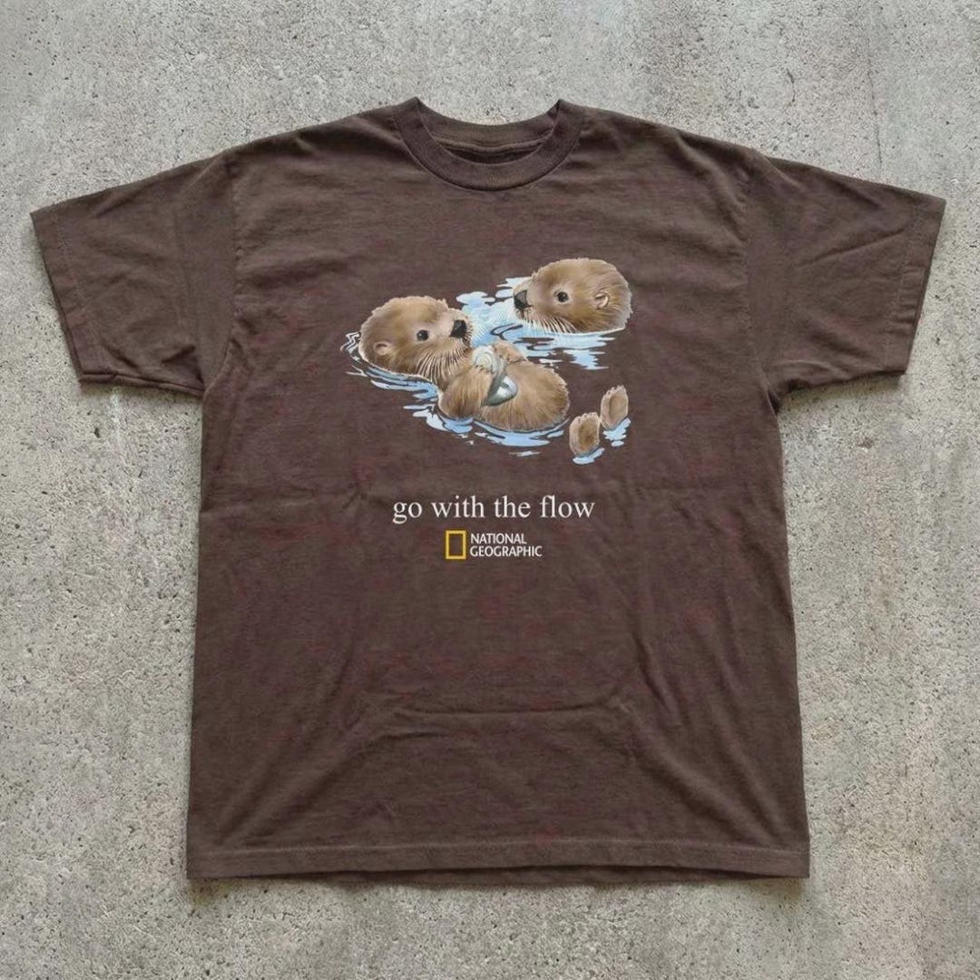 National Geographic Otter Go with the Flow Graphic T-Shirt