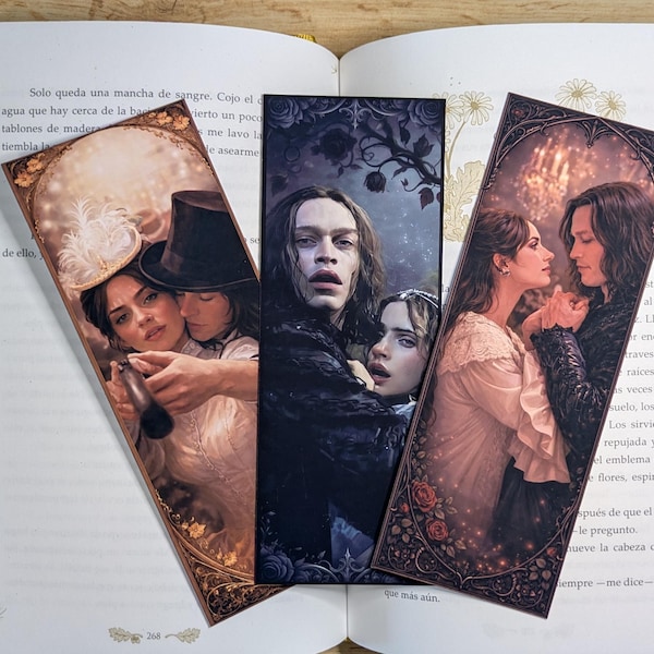 Set 3 Bookmarks Dracula A Love Tale – Luc Besson Fanart – Gothic Romantic Book Accessory – Gift for Readers