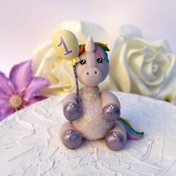 Unicorn cake topper, birthday cake topper, unicorn birthday party, baby's first birthday, cute unicorn figurine, baby girl cake decoration