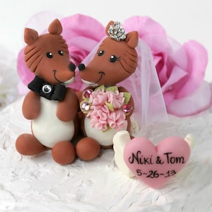 Fox cake topper, woodland animal rustic wedding cake topper figurine