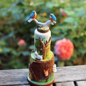 Wedding cake replica ornament, wedding anniversary gift for couples, newlyweds gift, custom miniature cake, first Christmas married gif
