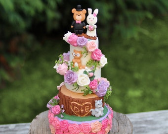 Miniature wedding cake, wedding cake replica ornament, 1st anniversary gift, mini wedding cake, gift for wife husband, couples gift