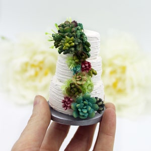 Wedding cake ornament, cake replica, mini wedding cake, newlywed ornament, 1st anniversary just married gift for wife husband, couples gift