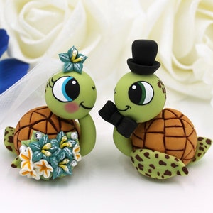 Einzigartige Hochzeit Tortenstecker, Schildkröten Cake Topper, Hochzeit Tortendeko, Strand Meer Tortenstecker, Hochzeit Tortendeko, Strandparty Tortendeko