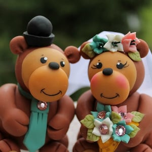 Monkey wedding cake topper, custom animal jungle safari rustic funny unique wedding cake topper, monkey wedding decor