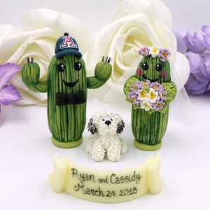 Topper per torta a forma di cactus, matrimonio nel deserto, topper per torta nuziale a forma di cactus, sposi, topper per torta succulenta, matrimonio ultravioletto, cactus saguaro