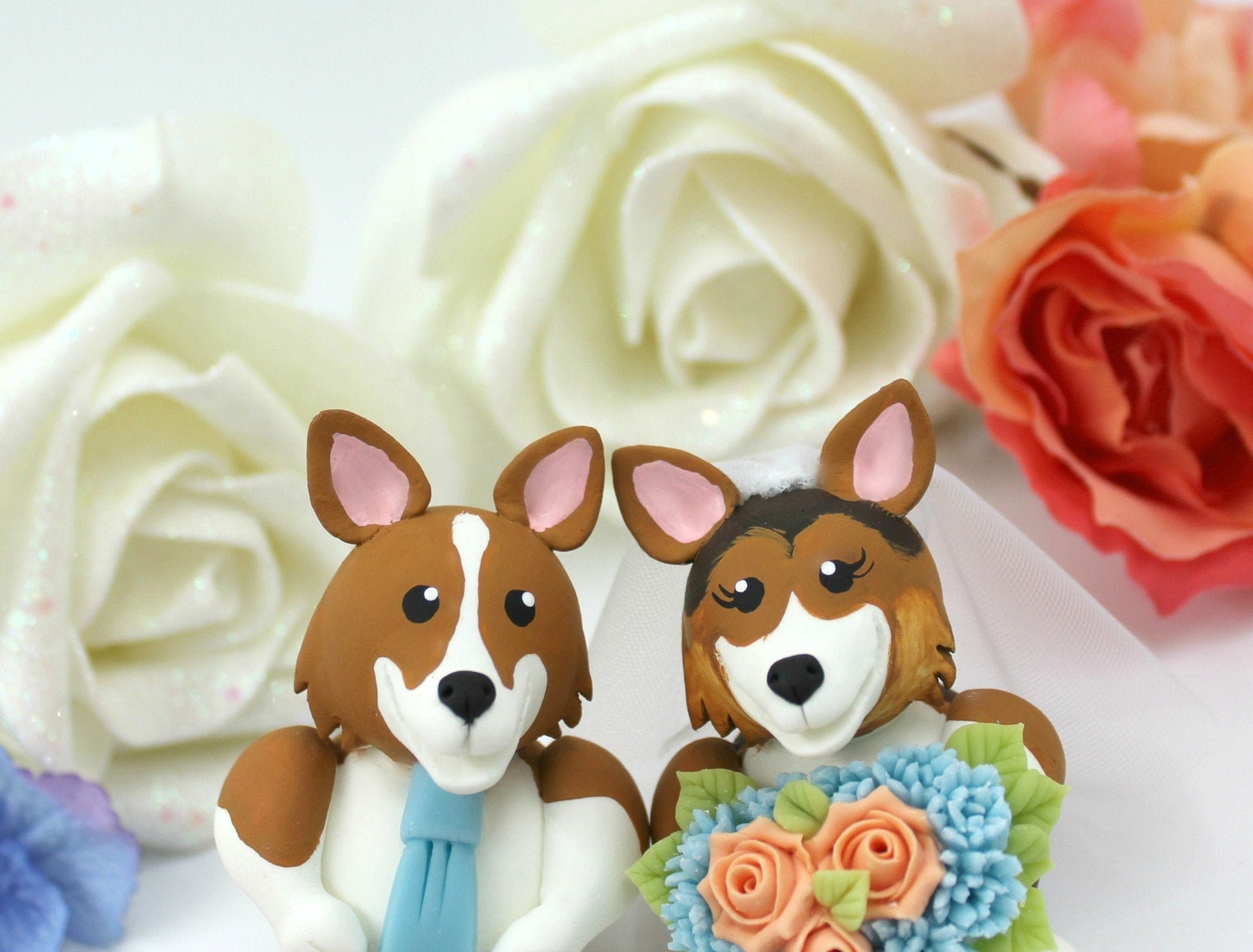 Wedding Cake Topper With Dog Wedding Topper Unique Pet Etsy
