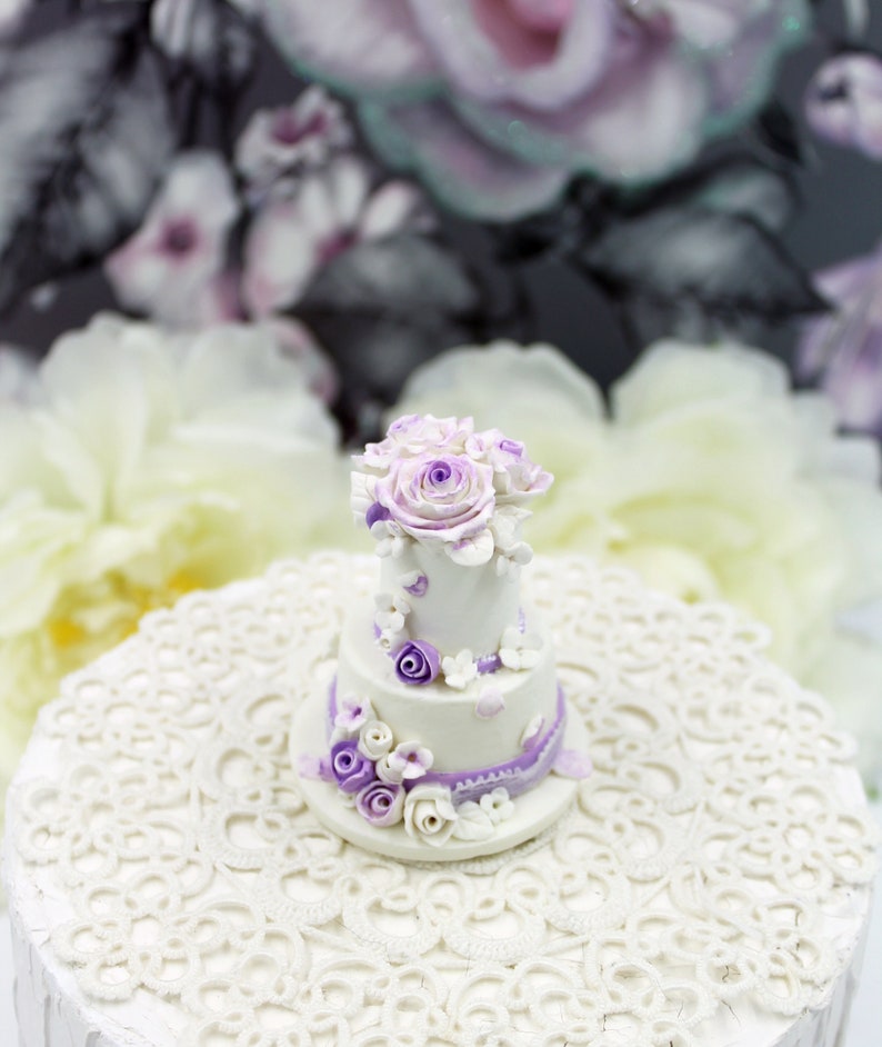 Wedding cake replica, mini cake replica, couples custom married together Christmas wedding cake ornament, first anniversary gift image 6
