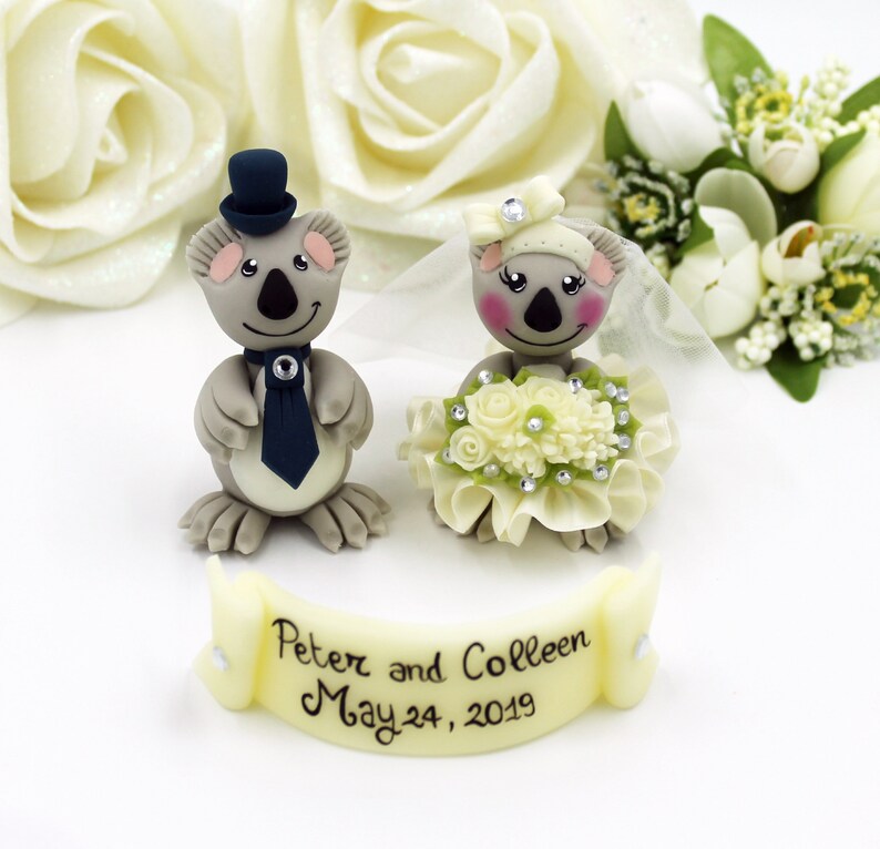 Koala Wedding Cake Topper Bear Australia Custom Rustic Hand Etsy