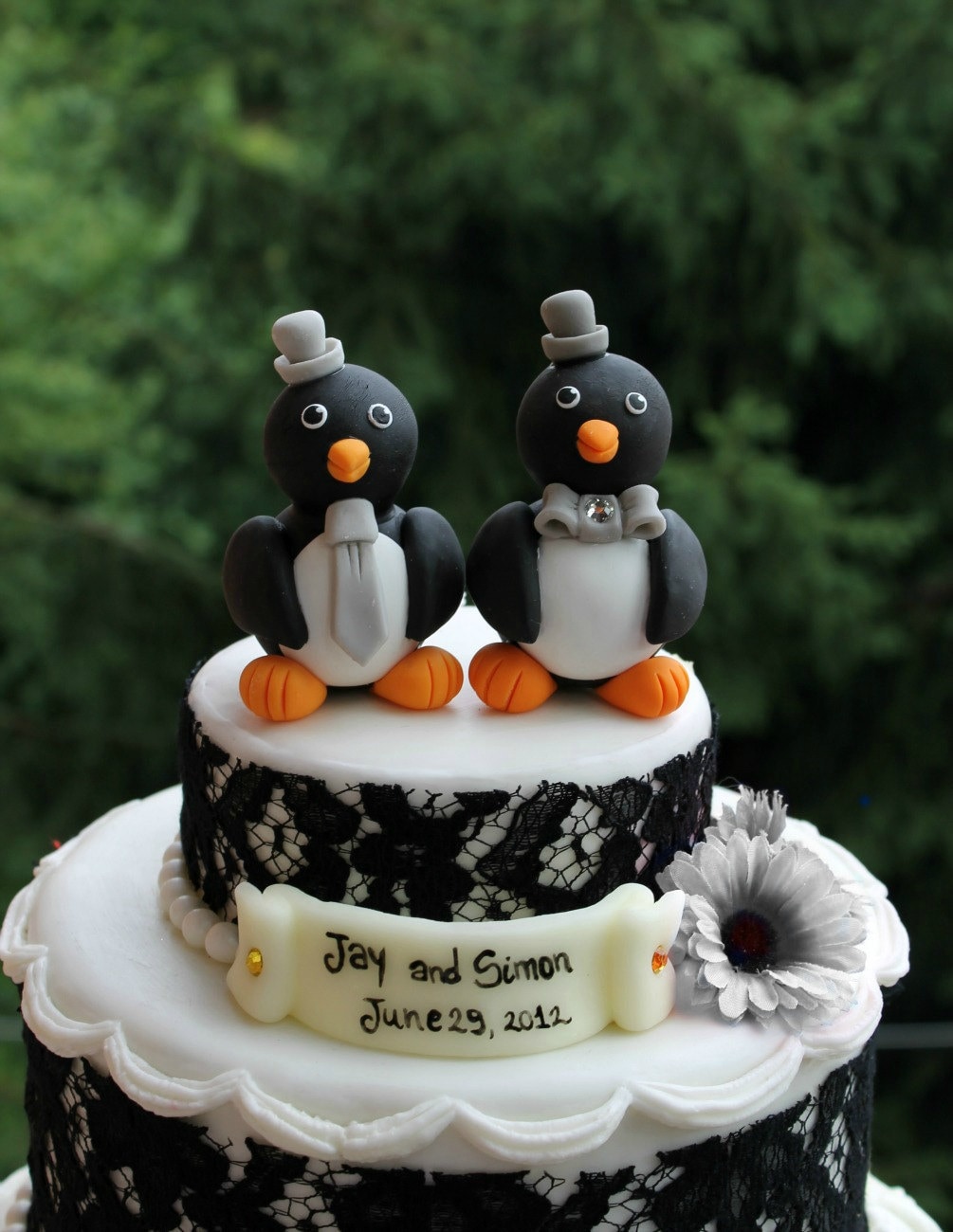 Penguin Wedding Cake Topper - Etsy, image size:1005x1300
