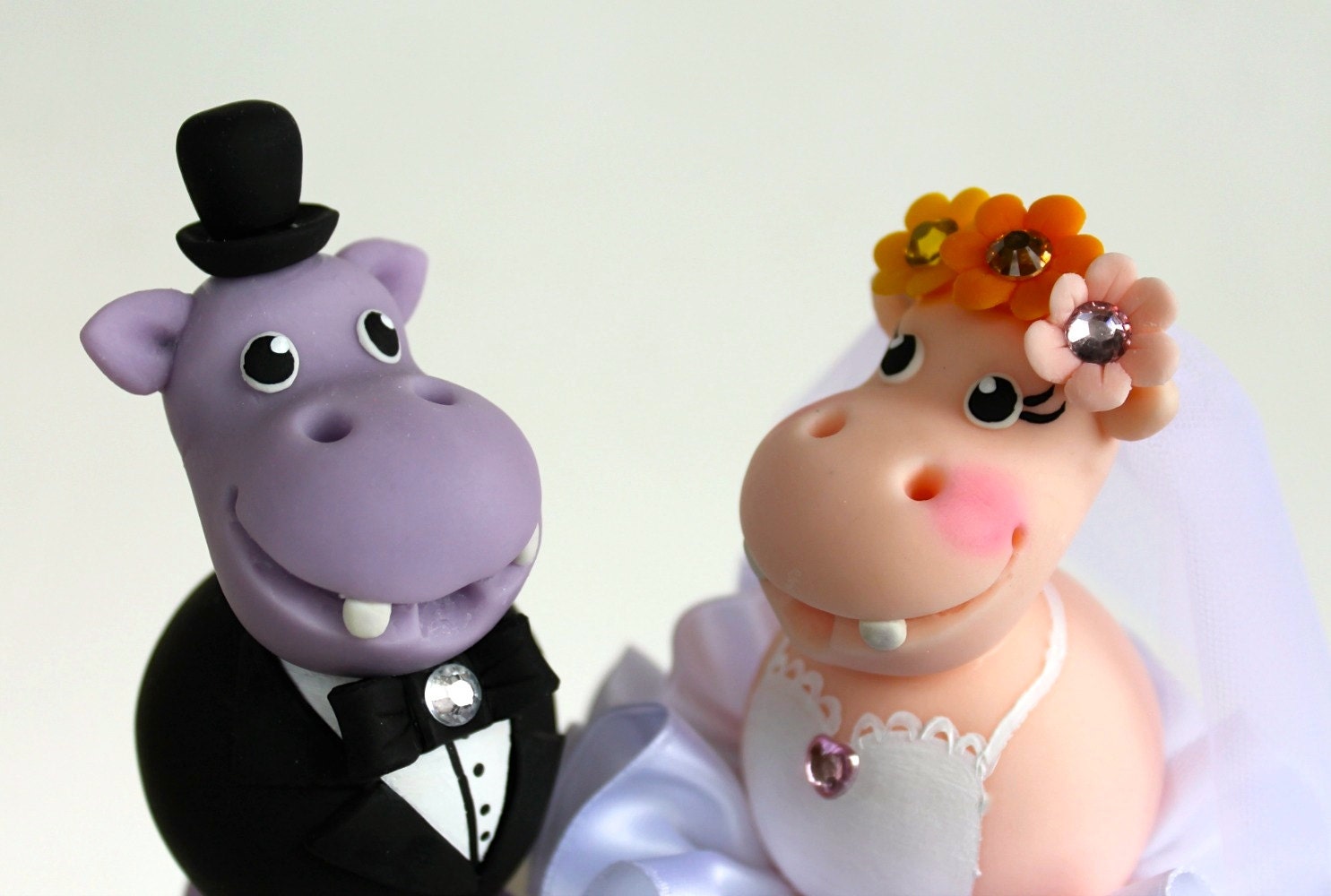 Happy Hippo Brautpaar Braut und Bräutigam Deko Hochzeitstorte Happy Hippo Brautpaar Braut und Bräutigam Deko Hochzeitstorte