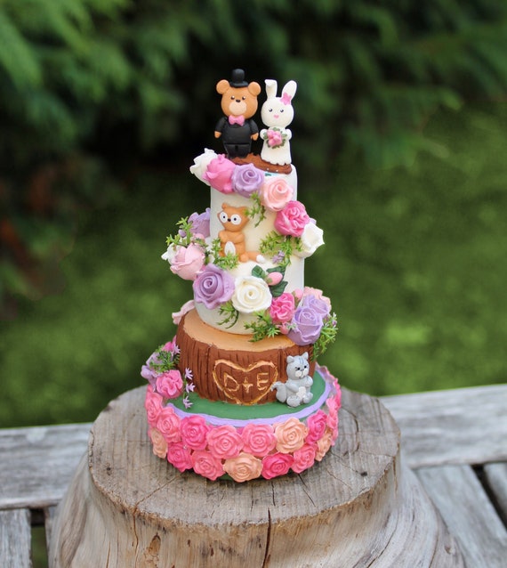 Miniature Wedding Cake, Wedding Cake Replica Ornament, 1st