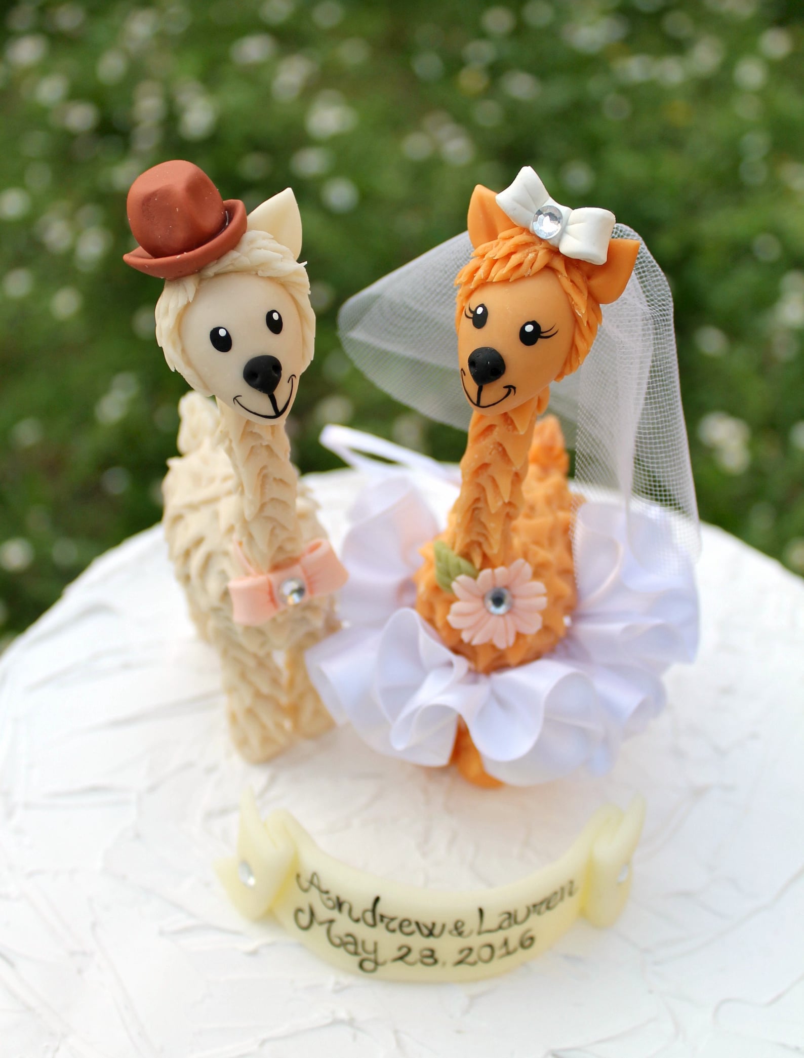 Hochzeit Cake Topper Lama