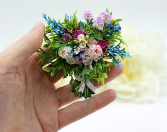 Bouquet replica ornament from your photo, miniature decor, preserve my bouquet, unique wedding gift for her for wife, 1st anniversary