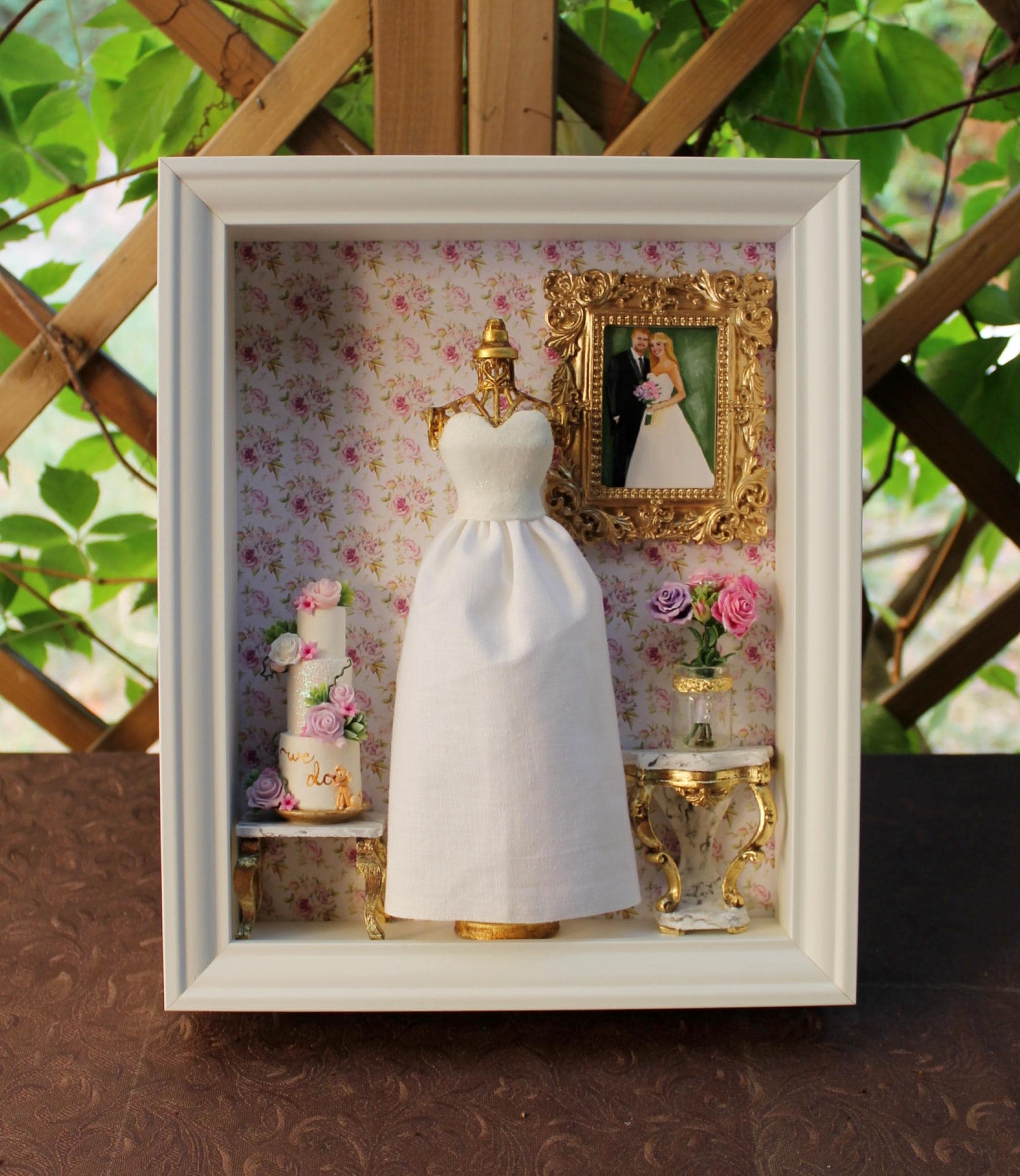 Foto Display, DIY Memory Houten Mini Shadow Box Craft met kleine frames