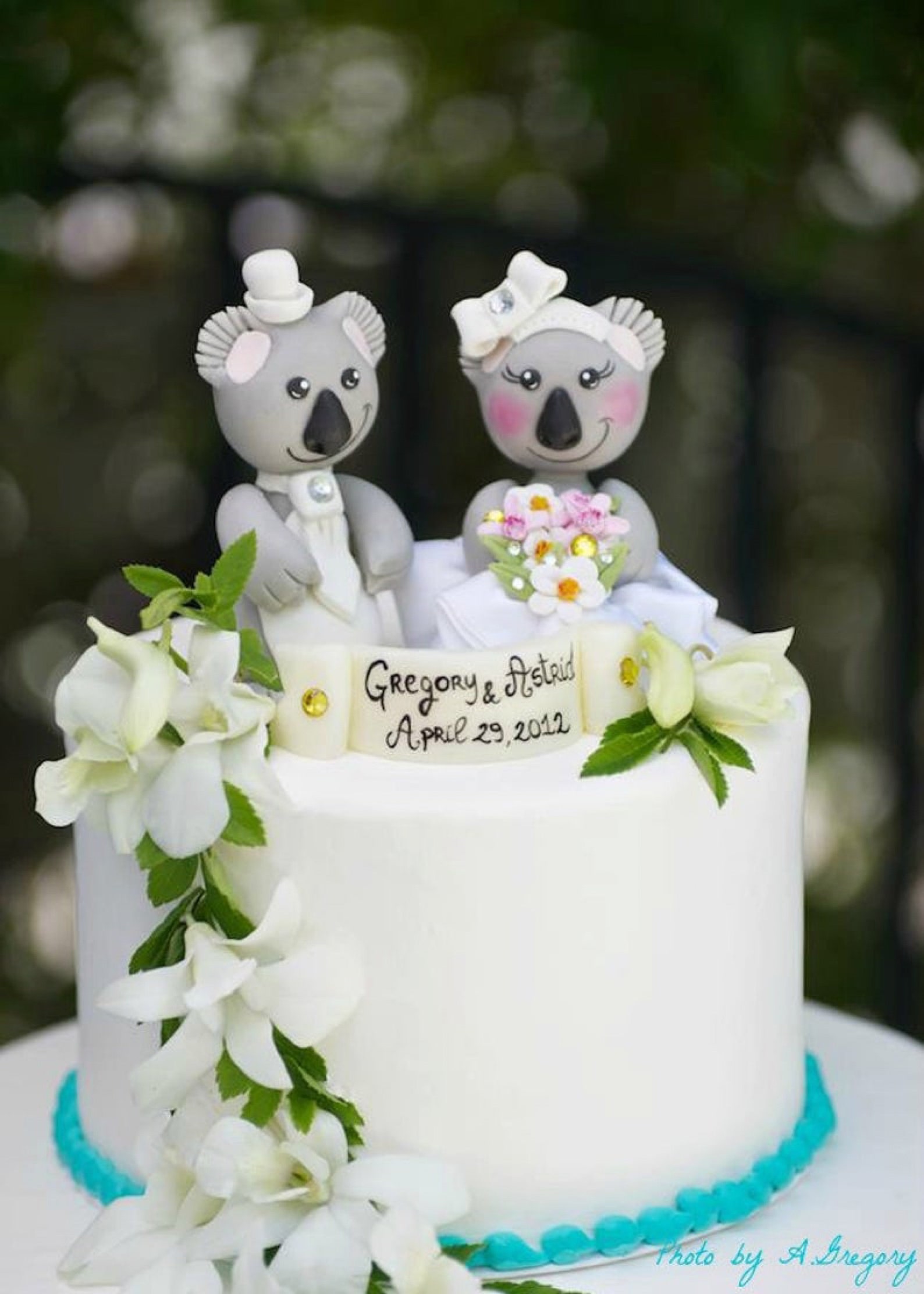 Koala Wedding Cake Topper Bear Australia Custom Rustic Hand Etsy