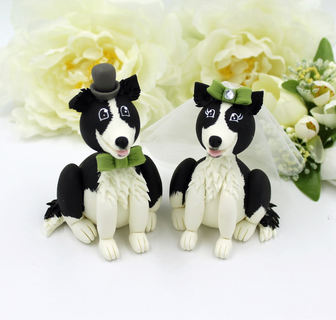 Personalized Dog Wedding Cake Topper With Custom Pet Animal Clay ...