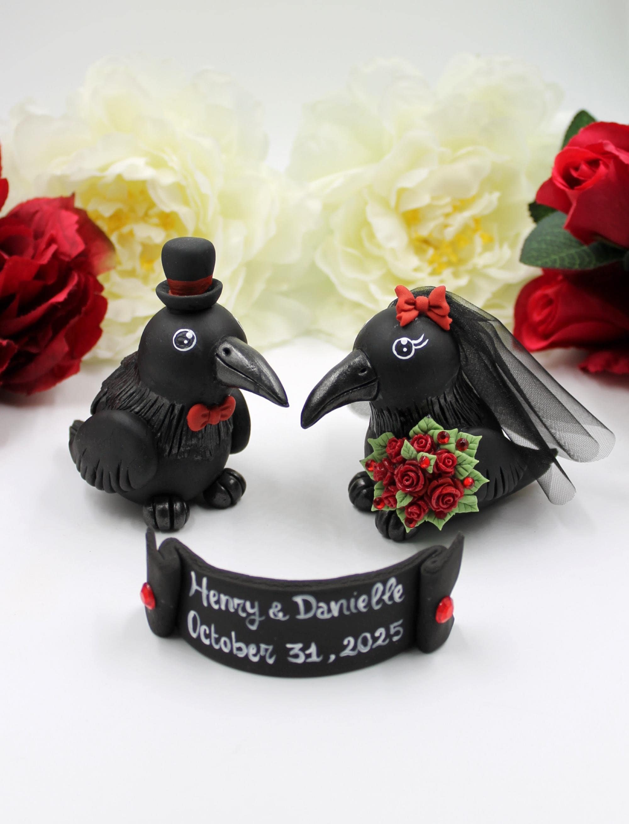 Statuetta Di Corvo In Legno Intagliata A Mano: Scultura In Miniatura Di Corvo Nero, Decorazione Gotica - Foto 12