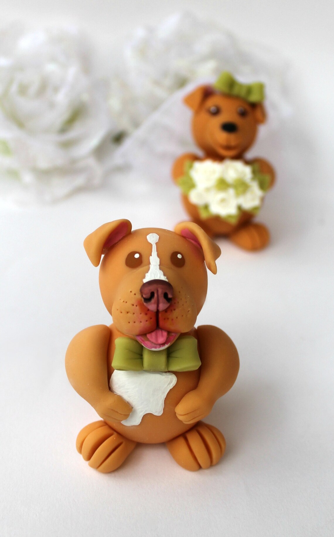 Wedding Cake Topper With Dog Personalized Cake Topper Custom Etsy