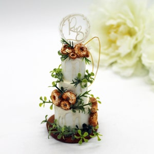 Kuchen mini Replik, benutzerdefinierte Miniatur-Hochzeitstorte, Weihnachtsschmuck, einzigartiges Jubiläumsgeschenk für sie für ihn, personalisierte Geschenke für Frauen