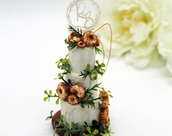 Cake mini replica, custom miniature wedding cake Christmas ornament, unique anniversary gift for her for him, personalized gifts for women