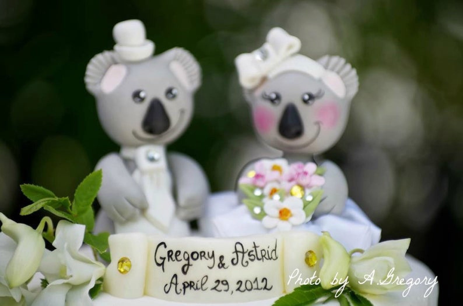 Koala Wedding Cake Topper Bear Australia Custom Rustic Hand Etsy
