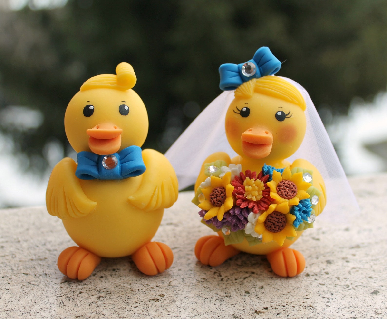 Bird Cake Topper Duck Wedding Cake Topper Rustic Wedding Etsy