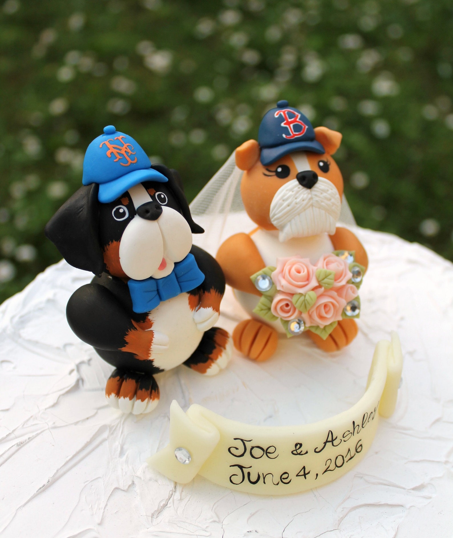 Dog Cake Topper Wedding Cake Topper With Dog Custom Couple - Etsy