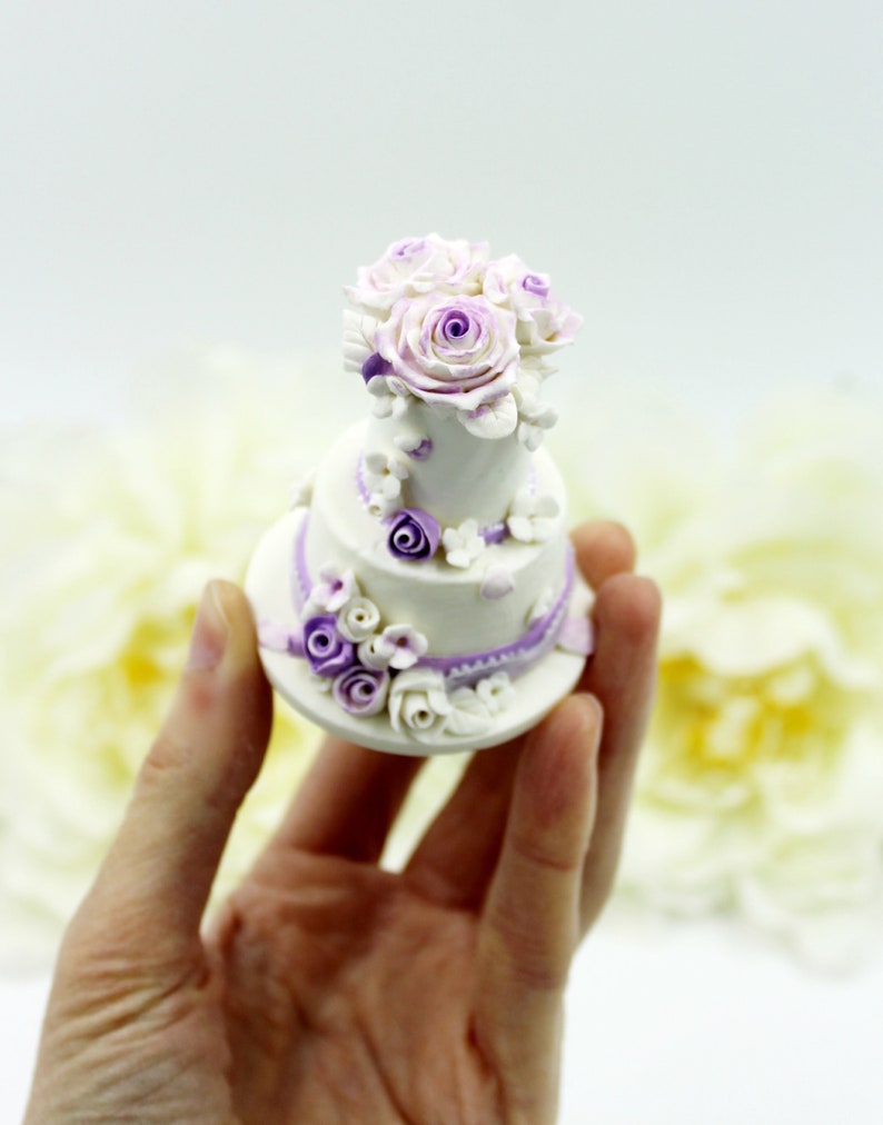 Wedding cake replica, mini cake replica, couples custom married together Christmas wedding cake ornament, first anniversary gift image 3