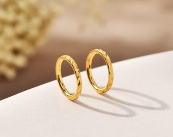 Titanium Hinge Braid Hoop Segment Nose Rings, Cartilage Nose Septum Hinged Clicker Hoop, Nose Hoop, Simple Conch Hoop 16g 18g 20g