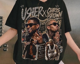 R&B Tour Vibes Shirt, Usher and Chris Inspired Graphic Tee, Retro Concert Style Music Shirt