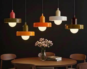 Modern Nordic glass pendant lamp with LED Bulb